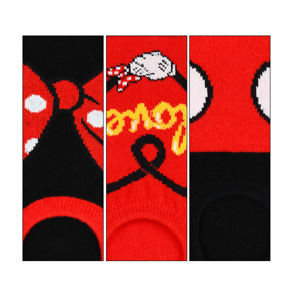 
                      
                        Balenzia X Disney Mickey & Minnie Sneaker Socks for Women | Pack of 3
                      
                    