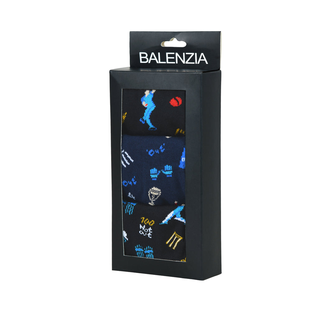 
                      
                        BALENZIA Men's Cricket Lowcut Socks- Black, Navy (Pack of 3)
                      
                    