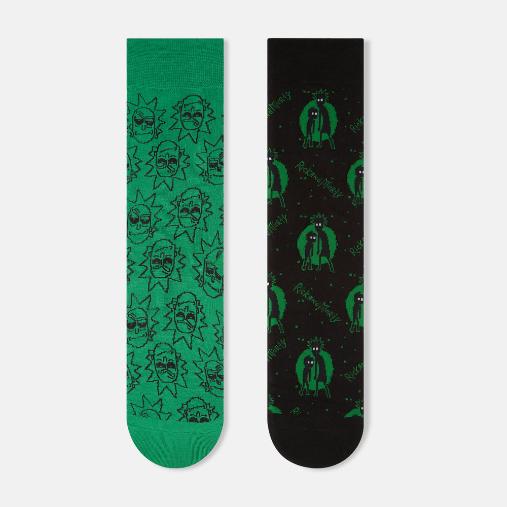 Men’s Rick and Morty Themed Crew Socks