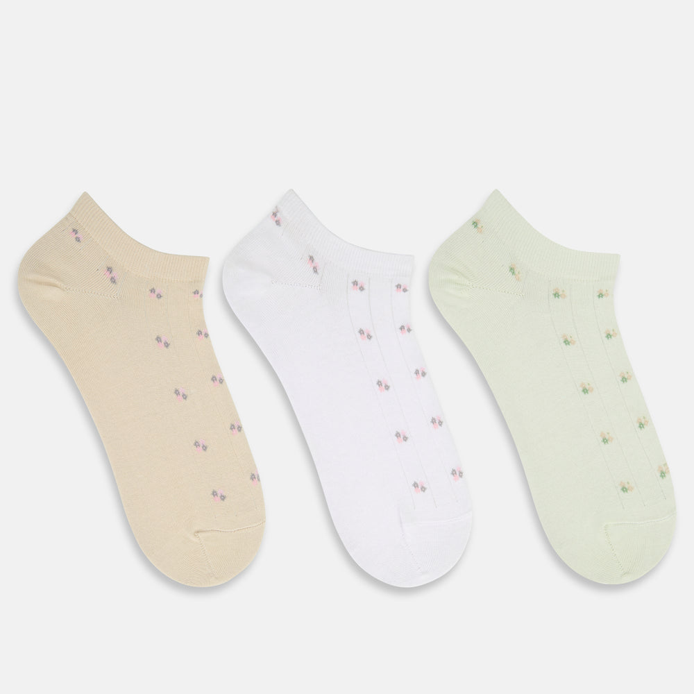 Women’s Essentials Floral Motifs Lowcut Socks