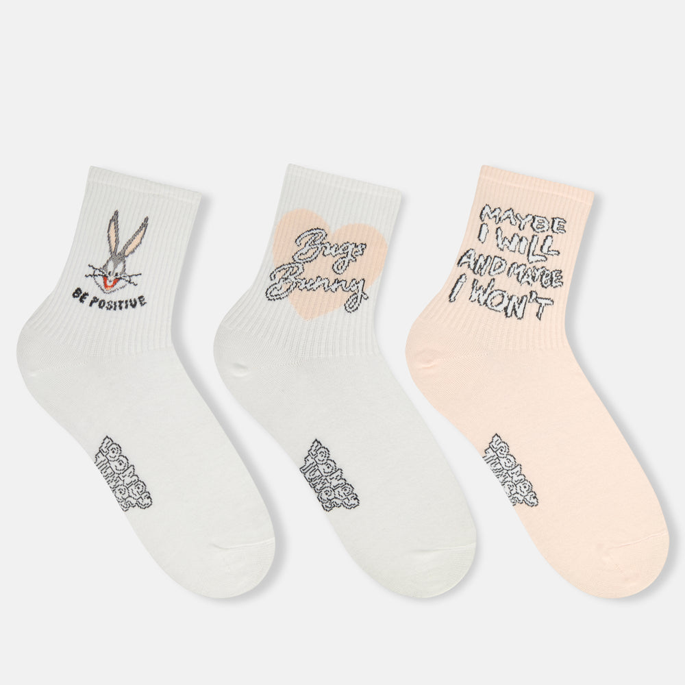 Women’s Looney Tunes Cartoon High Ankle Socks