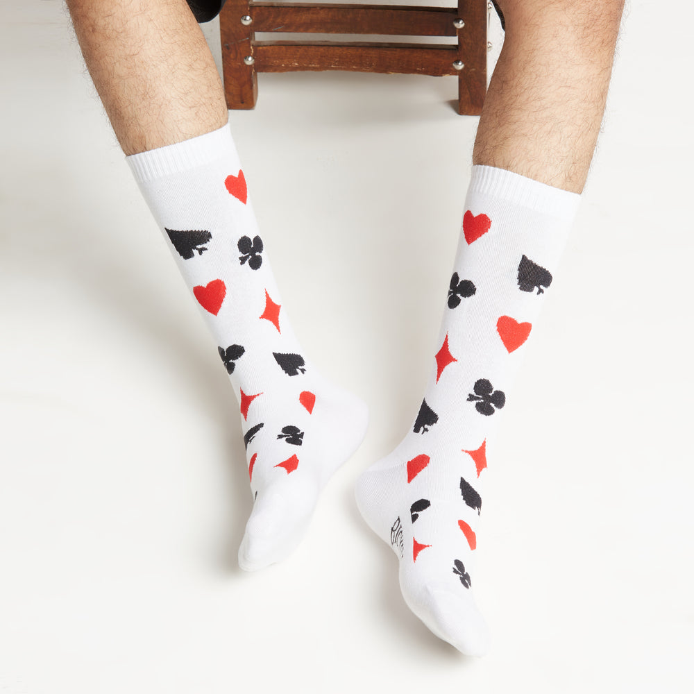 
                      
                        Men’s Poker Themed Crew Socks
                      
                    