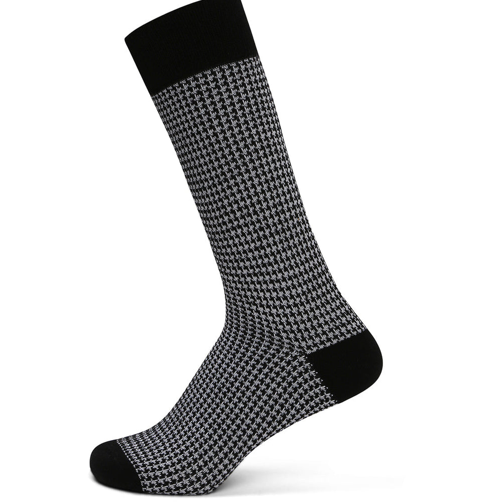 
                      
                        Men’s Luxury Houndstooth & Herringbone Crew Socks | Black | Pack of 2
                      
                    