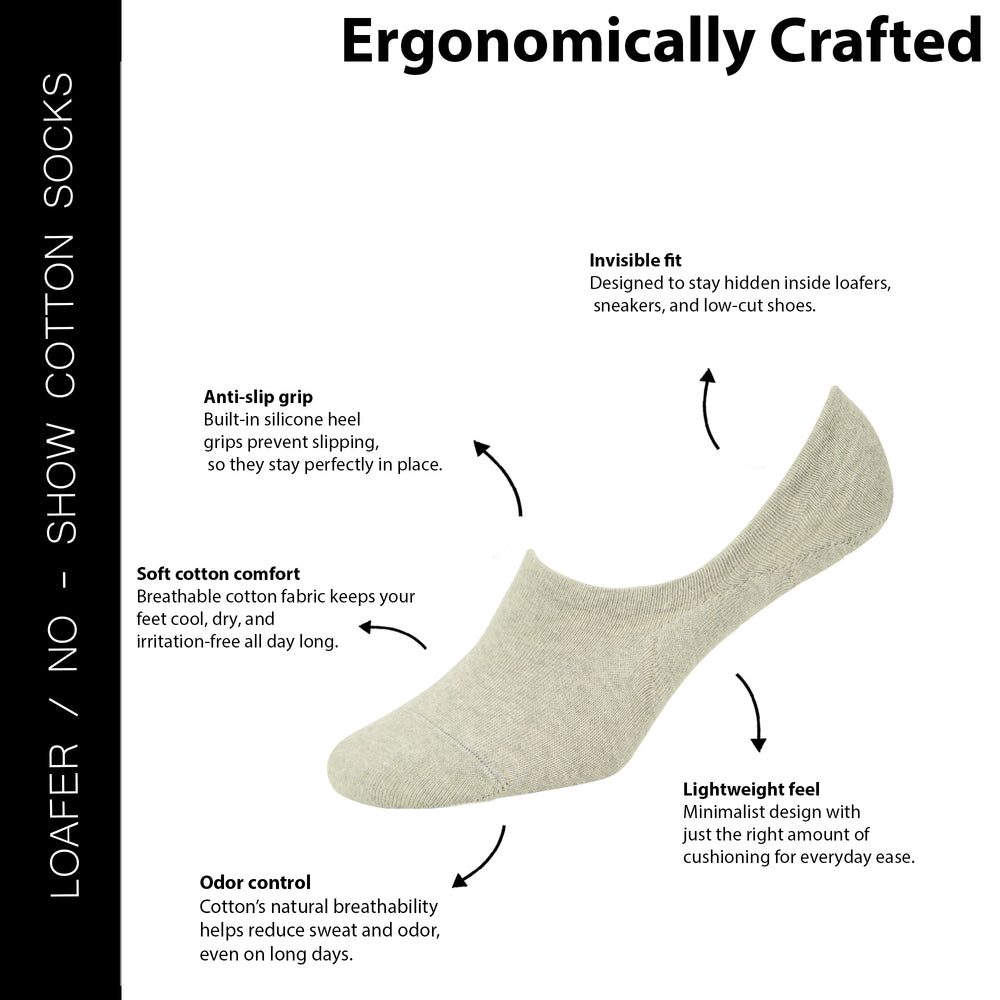
                      
                        Men’s Loafer No-Show Everyday Seamless Socks
                      
                    