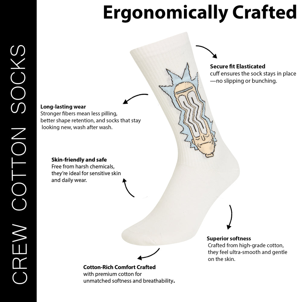 
                      
                        Men's Rick & Morty Themed High Ankle Socks
                      
                    