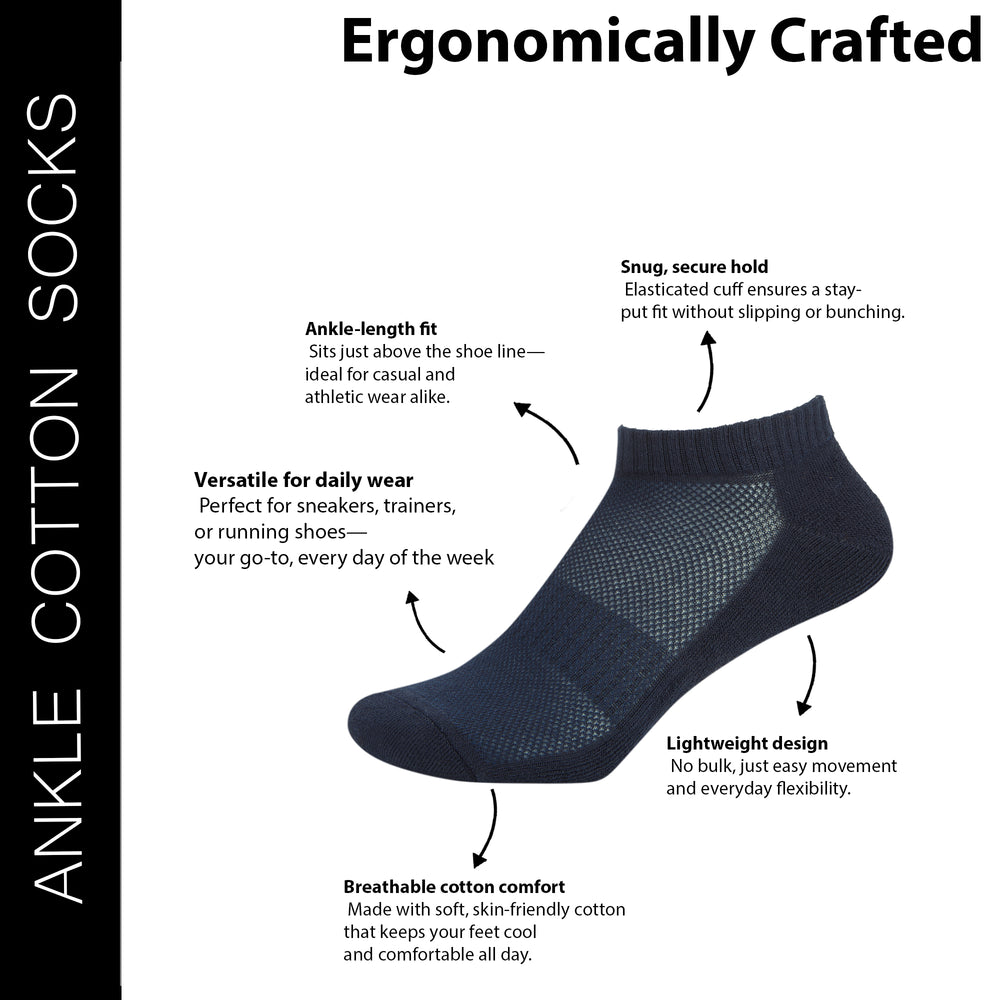 
                      
                        Men’s Half Cushioned Solid Ankle Socks
                      
                    