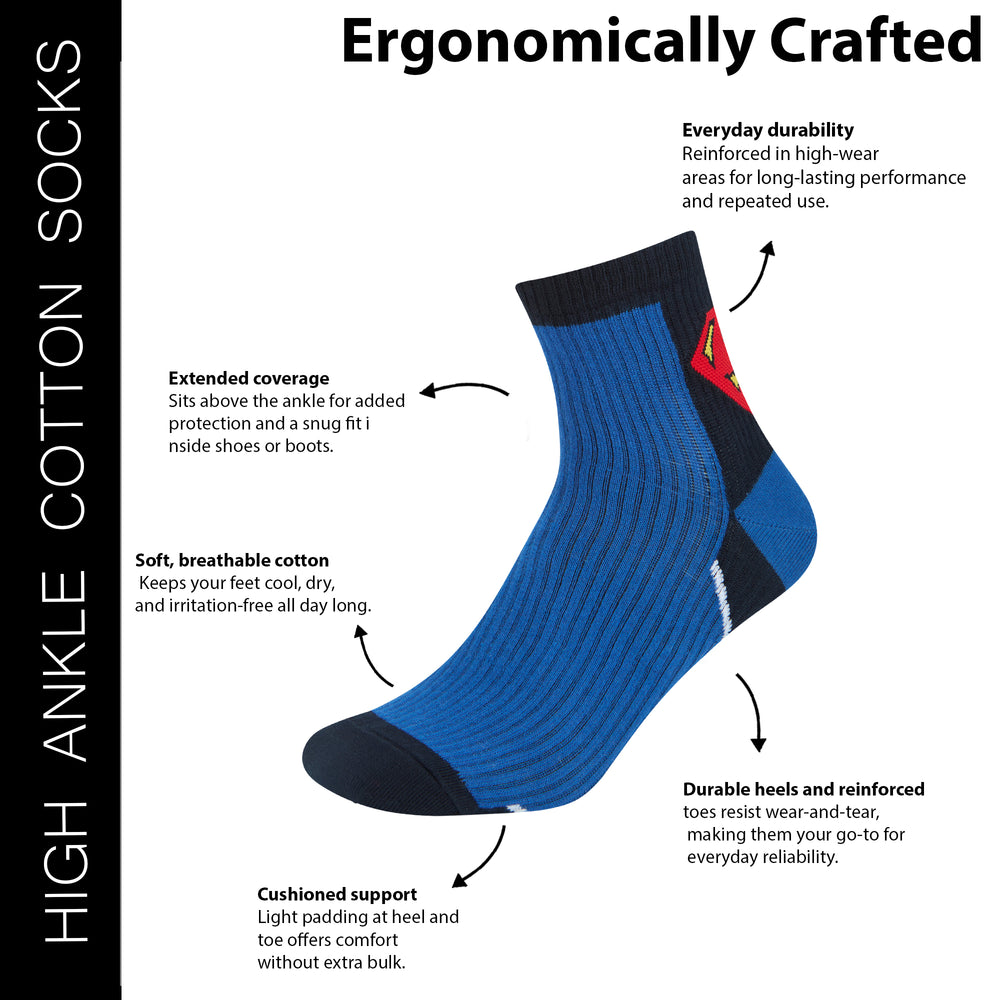 
                      
                        Men’s Justice League High Ankle Rib Socks
                      
                    