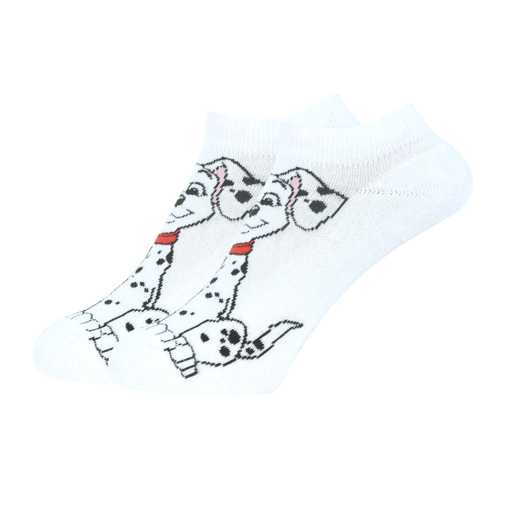 
                      
                        Balenzia x Disney Character Cushioned Ankle socks for women-101 Dalmations (Pack of 1 Pair/1U)-White - Balenzia
                      
                    