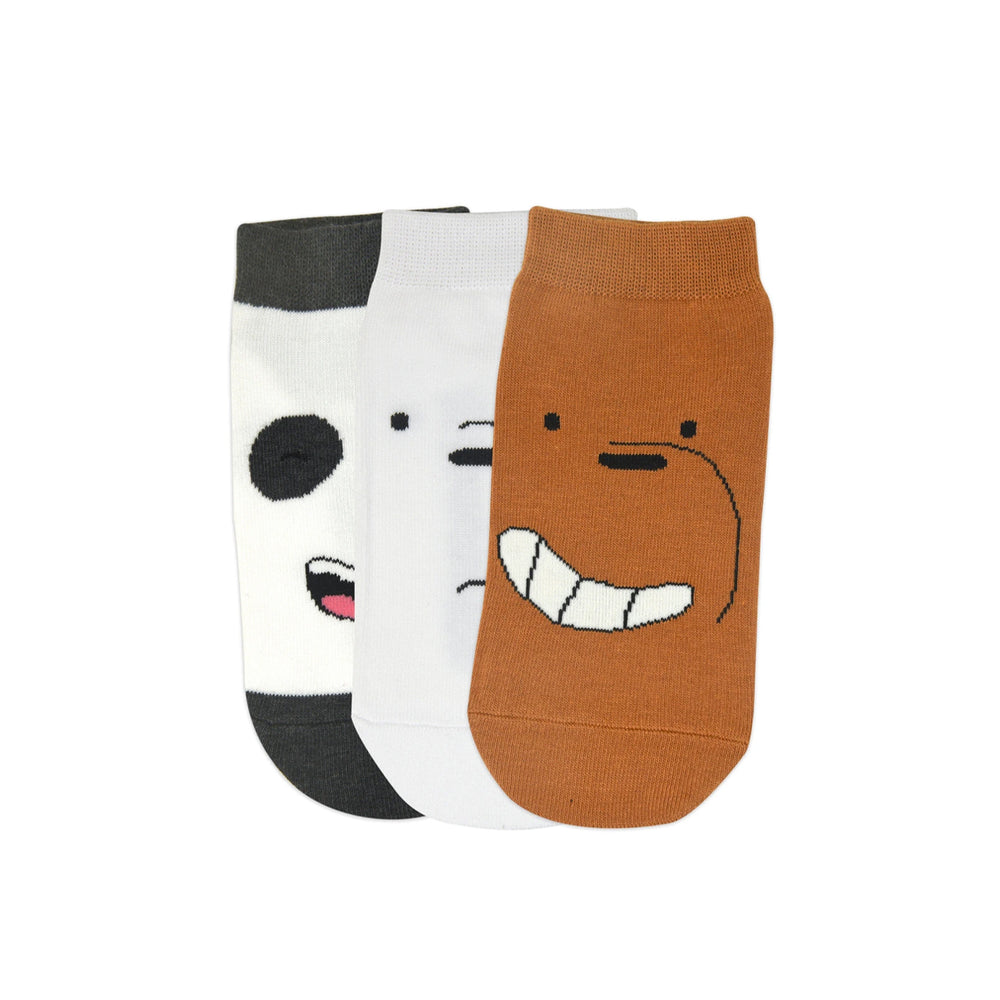 We Bare Bears By Balenzia Low Cut Socks for Women (Pack of 3/3U) - Balenzia