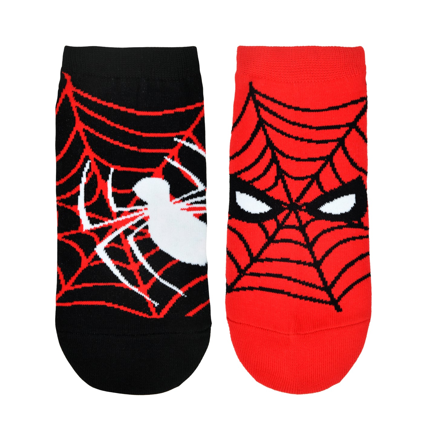 Balenzia x Marvel The Amazing Spider-Man Themed Ankle Length Socks for Men (Pack of 2 Pairs/1U)(Free Size) Red,Blue - Balenzia