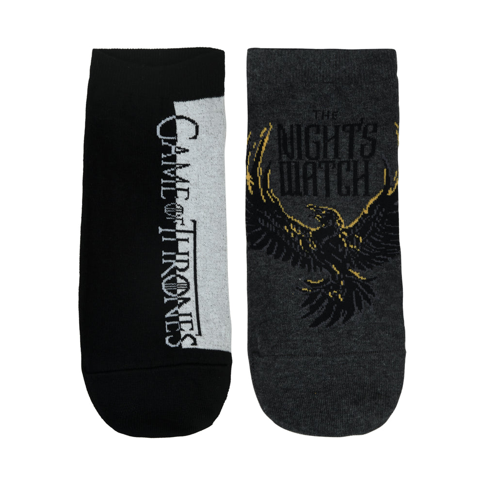 BALENZIA X GAME OF THRONES The Night’s Watch Ankle Length Socks for Men (Free Size)(Pack of 2 Pairs/1U)Grey & Black - Balenzia