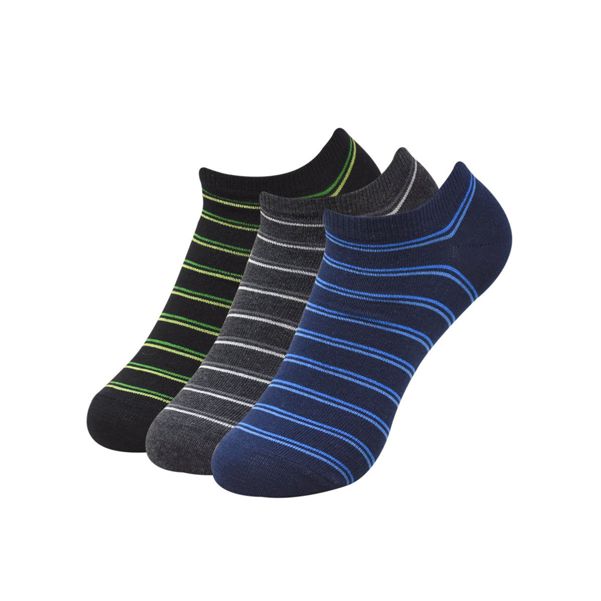 Balenzia Men' s Striped Low Cut Socks-(Pack of 3 Pairs/1U) - Balenzia