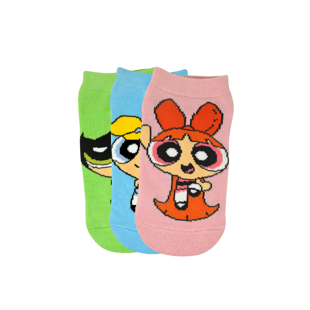 Powerpuff Girls By Balenzia Low Cut Socks for Kids (Pack of 3 Pairs/1U)(4-6 YEARS) - Balenzia