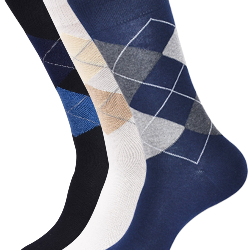 
                      
                        Balenzia Men's Classic Argyle Socks- (Pack of 3 Pairs/1U) (Black,White,Navy) - Balenzia
                      
                    