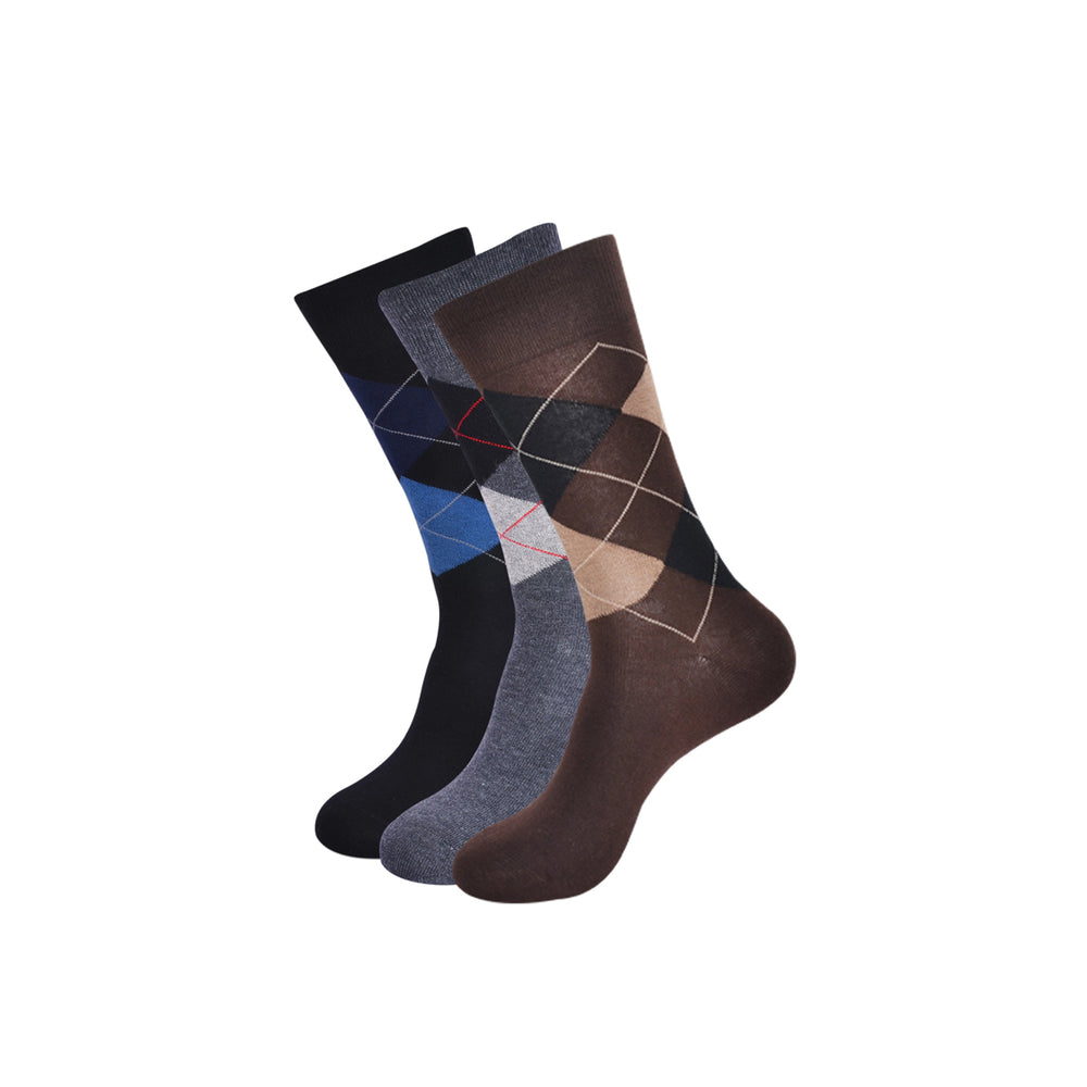 
                      
                        Balenzia Men's Classic Argyle Socks- (Pack of 3 Pairs/1U) (Black,D.Grey,Brown) - Balenzia
                      
                    