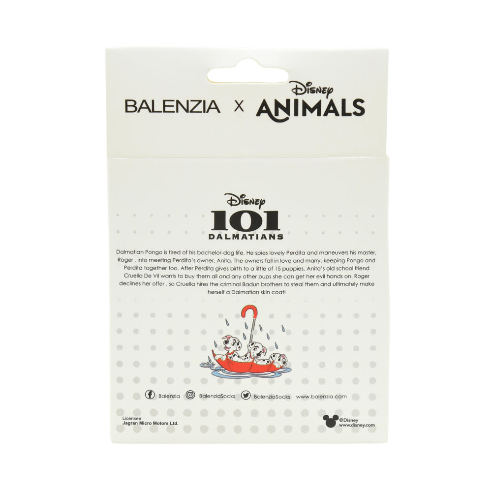 
                      
                        Balenzia x Disney Character Cushioned Ankle socks for women-101 Dalmations (Pack of 1 Pair/1U)-White - Balenzia
                      
                    
