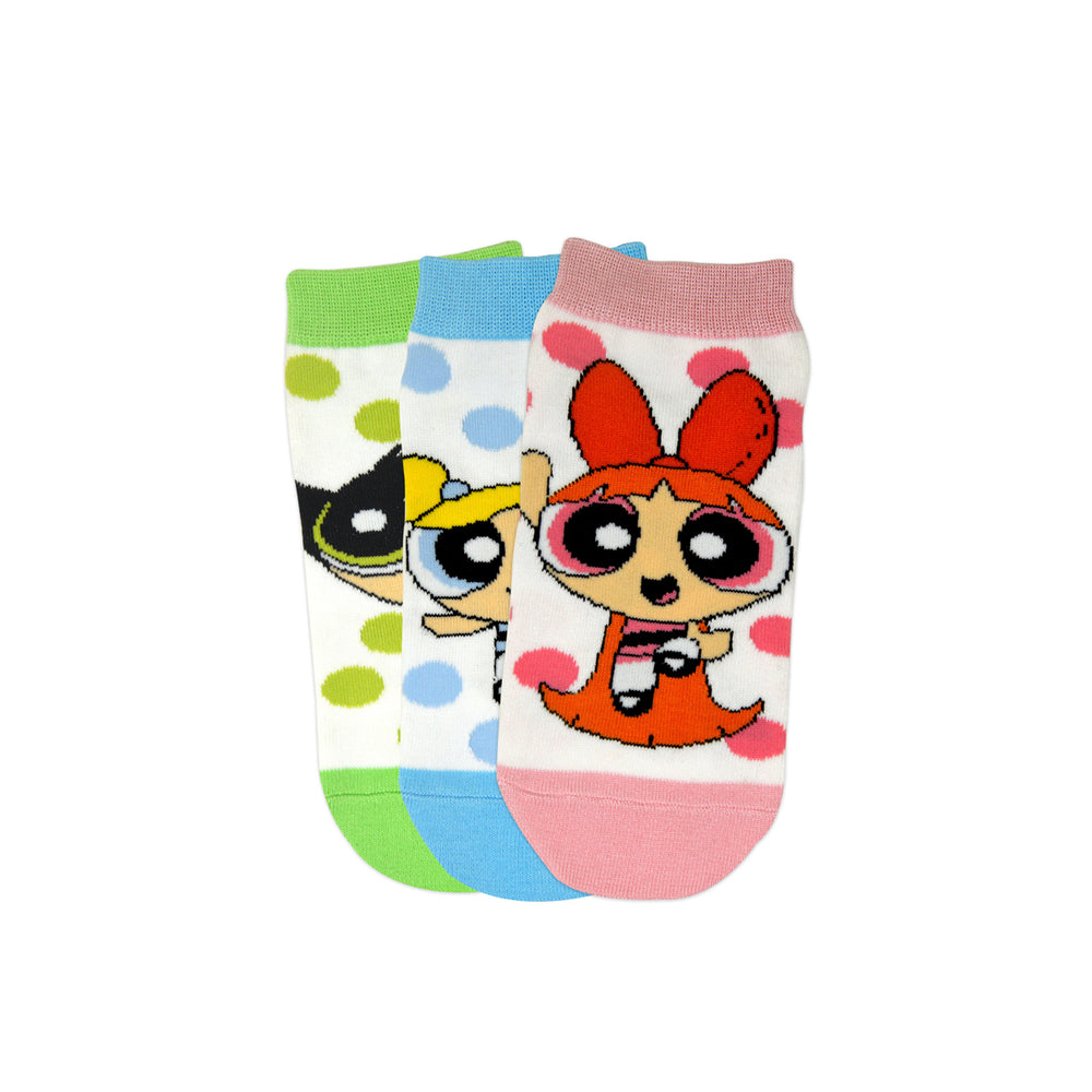 Powerpuff Girls By Balenzia Low Cut Socks for Kids (Pack of 3 Pairs/1U) - Balenzia