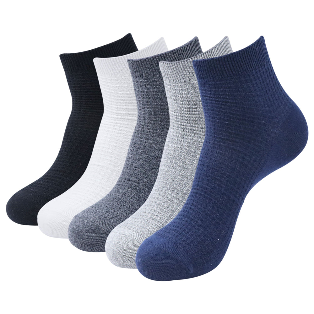 
                      
                        Balenzia Men's Cotton Ankle Socks-(Pack of 5 Pairs/1U)- (Black,Navy,D.Grey,L.Grey,White) - Balenzia
                      
                    
