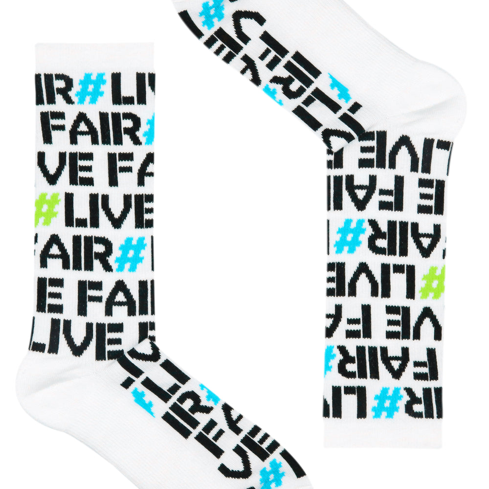 
                      
                        Balenzia Men's Fairtrade Organic Cotton Crew length Socks (Pack of 1Pair/1U) - White - Balenzia
                      
                    