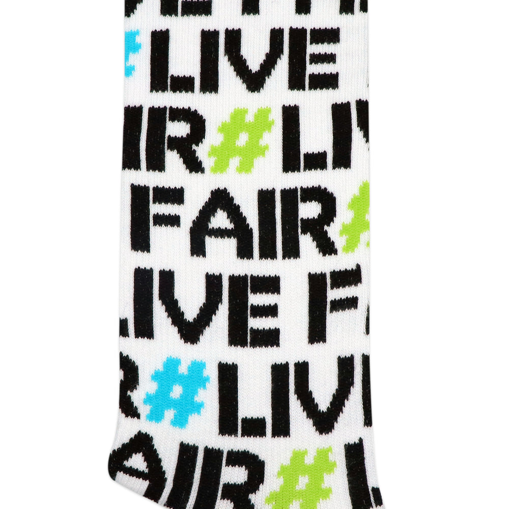 
                      
                        Balenzia Men's Fairtrade Organic Cotton Crew length Socks (Pack of 1Pair/1U) - White - Balenzia
                      
                    