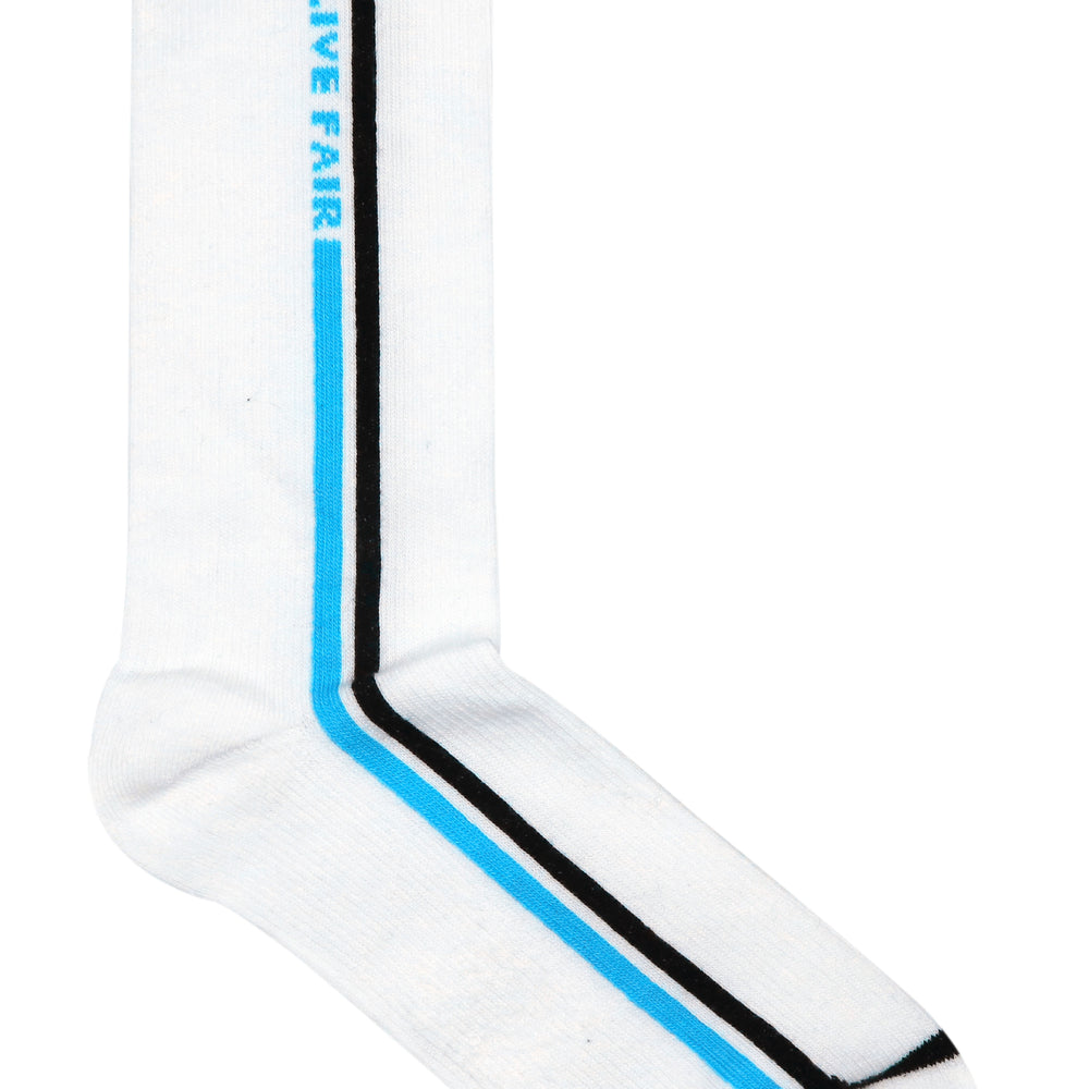 Balenzia Men's Fairtrade Organic Cotton Crew length Socks (Pack of 1 Pair/1U) - White - Balenzia
