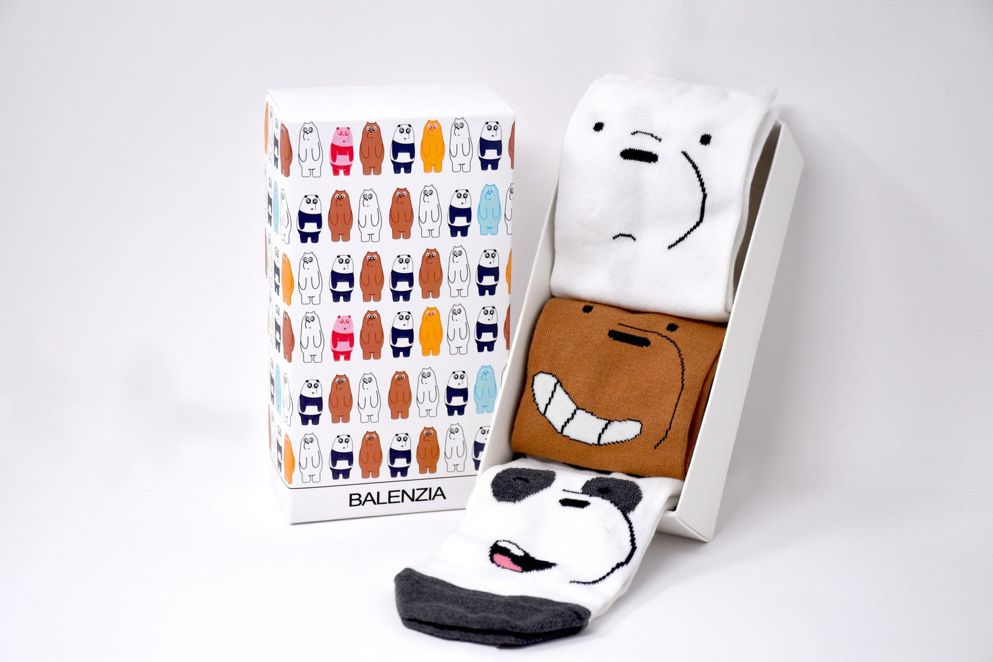 We Bare Bears By Balenzia Low Cut Socks for Kids (Pack of 3 Pairs/1U) - Balenzia