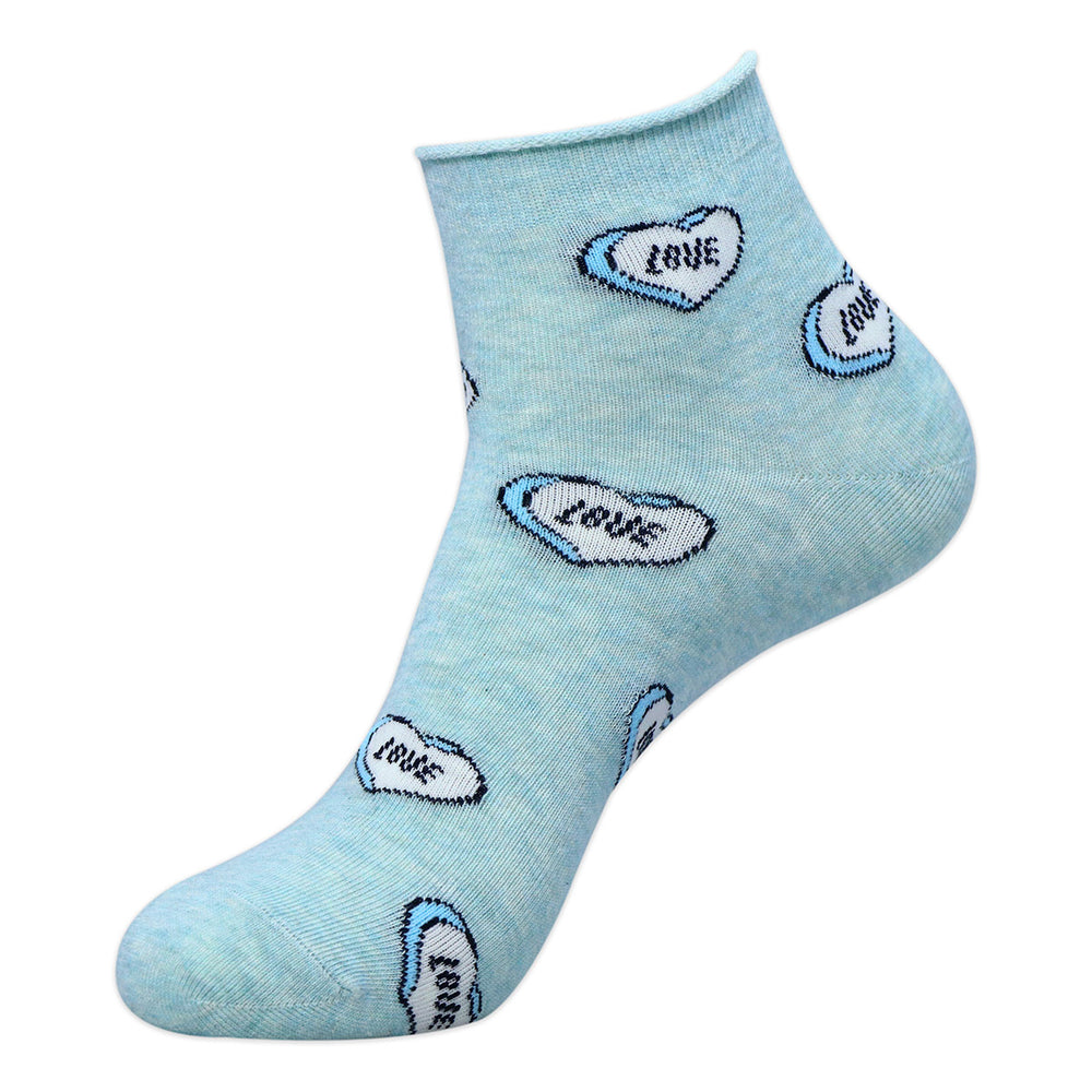 
                      
                        Balenzia Women Combed Cotton Ankle Length Love Socks (Free Size)(Pack of 3/1U)- Green,Yellow,Pink - Balenzia
                      
                    