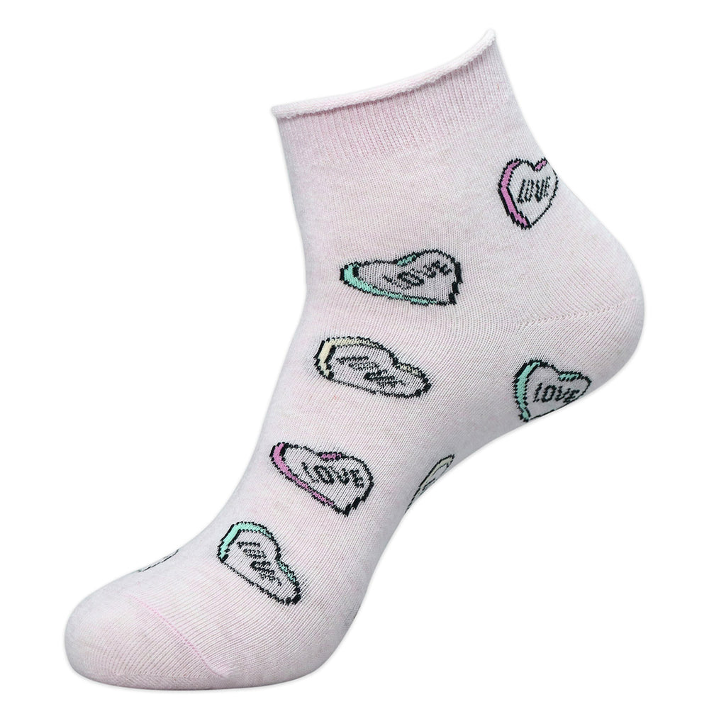 
                      
                        Balenzia Women Combed Cotton Ankle Length Love Socks (Free Size)(Pack of 3/1U)- Green,Yellow,Pink - Balenzia
                      
                    