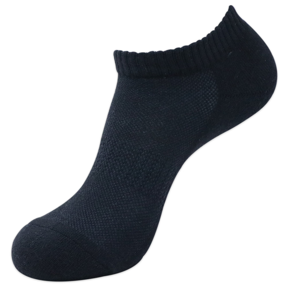 
                      
                        Balenzia Men's Cotton Cushioned Solid Ankle Socks with Mesh Knit, Gym Socks Free -(23 cm)Size, (Pack of 3 Pairs/1U) (Black,Navy,D.Grey) - Balenzia
                      
                    