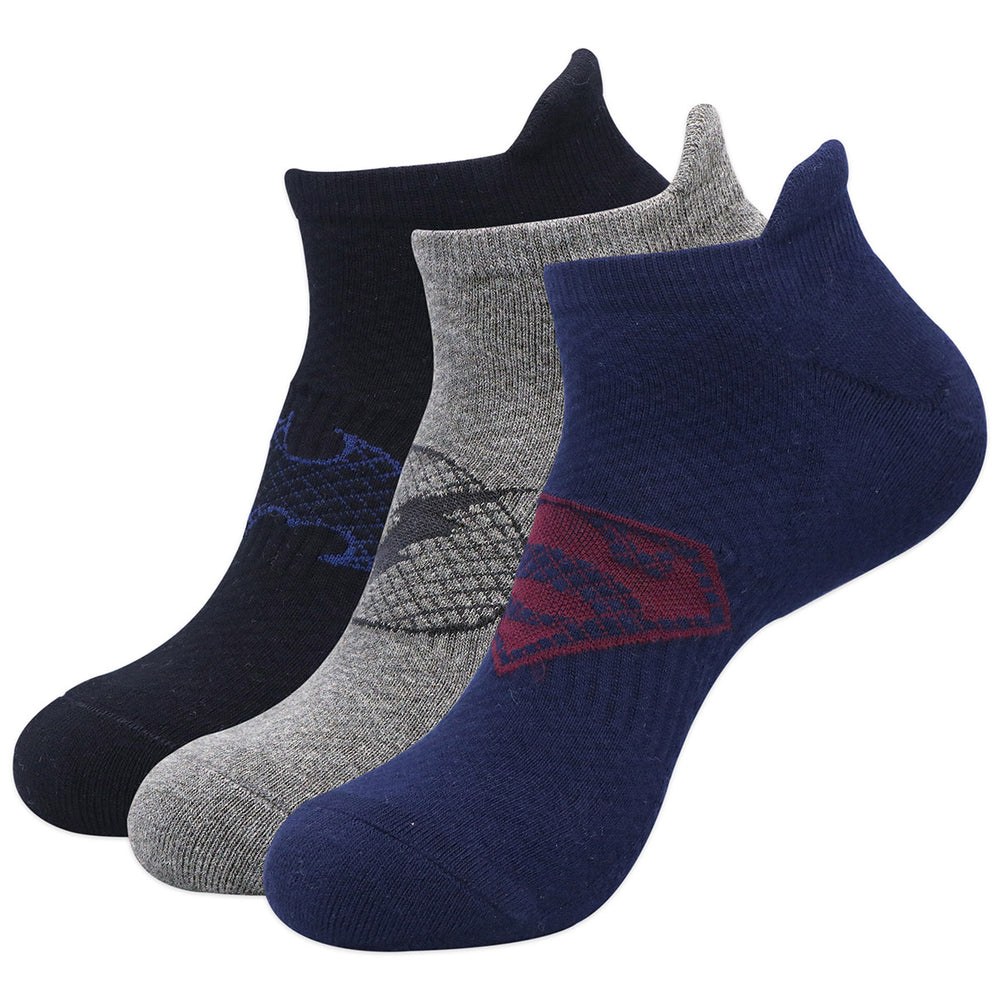 
                      
                        Balenzia X Justice League Men's Combed Cotton Lowcut Socks-Pack of 3 Pairs/1U (Black,Navy,Grey)(Free Size)Superman, Batman, Flash - Balenzia
                      
                    