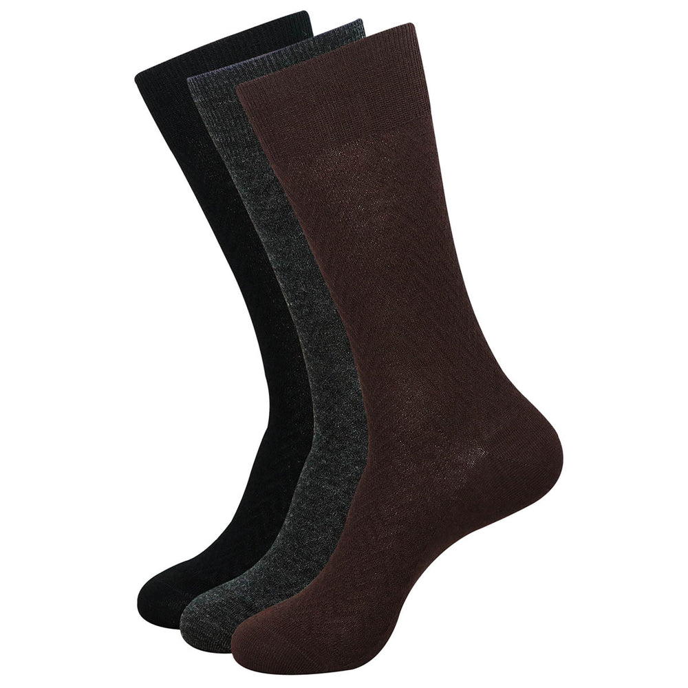 
                      
                        Balenzia Men's Woollen Crew/Calf length Socks(Free Size) Black,Dark Grey,Navy, Brown-(Pack of 3 Pairs/1U) - Balenzia
                      
                    