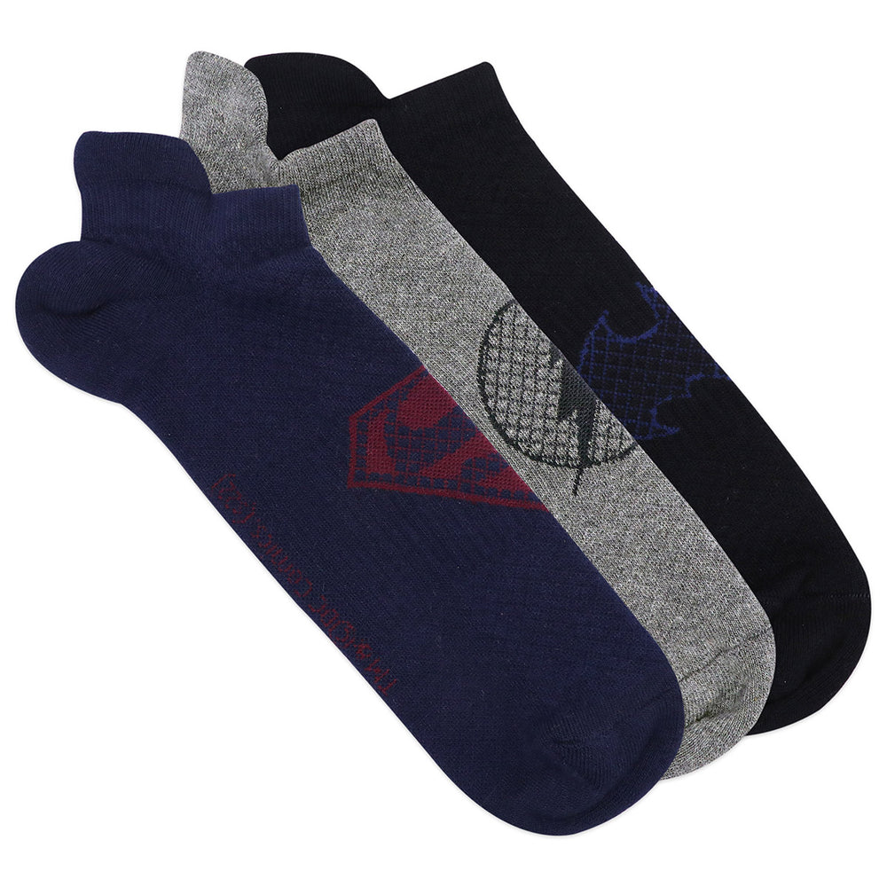 
                      
                        Balenzia X Justice League Men's Combed Cotton Lowcut Socks-Pack of 3 Pairs/1U (Black,Navy,Grey)(Free Size)Superman, Batman, Flash - Balenzia
                      
                    