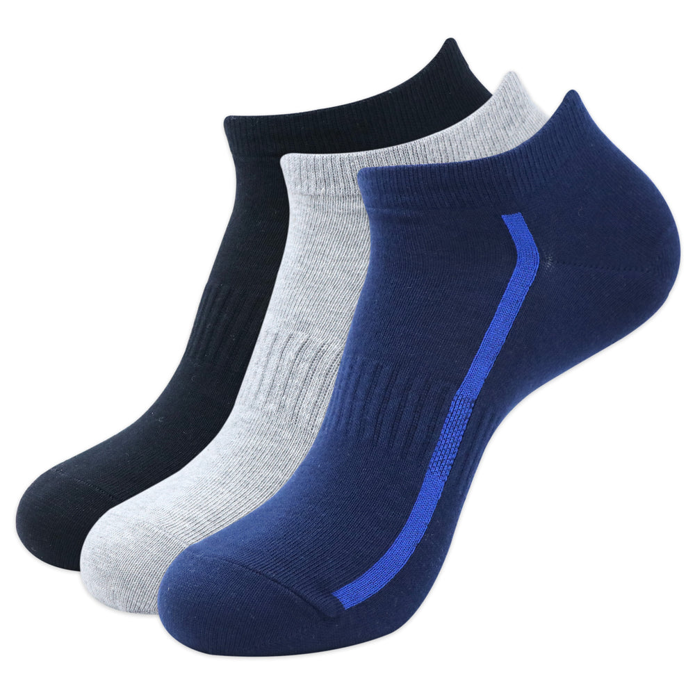 
                      
                        Balenzia Men's Cotton Solid Ankle Socks, Free Size, (Pack of 3 Pairs/1U) (White/Black/L.Grey/D.Grey/Navy) - Balenzia
                      
                    