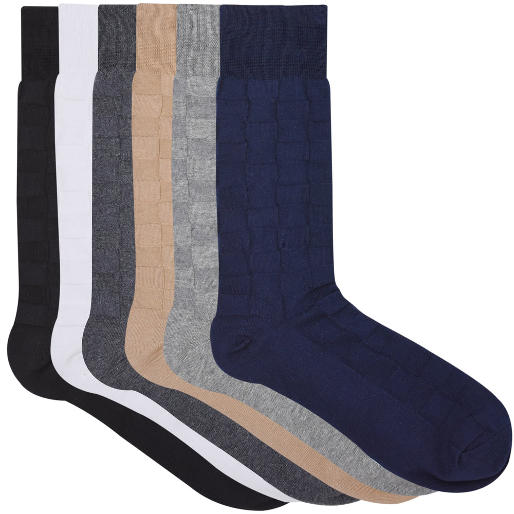 Balenzia Men's Cotton Crew Socks-(Pack of 6 Pairs/1U) - Balenzia