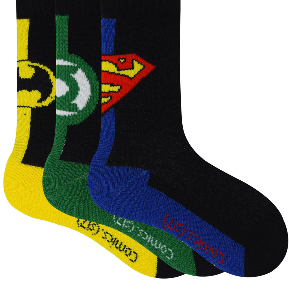Justice League By Balenzia Crew Socks for Kids (Pack of 3 Pairs/1U)(4-6 YEARS) - Balenzia